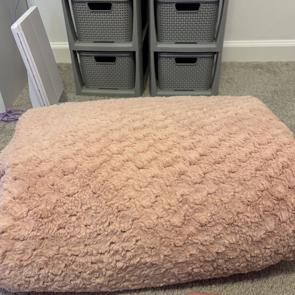 Monster size Minky Couture light pink blanket